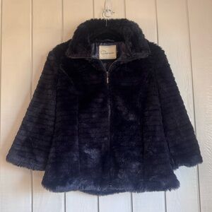 Carmin Black Faux Fur Coat